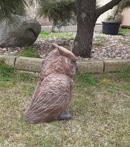 Dřevěná socha sovy
